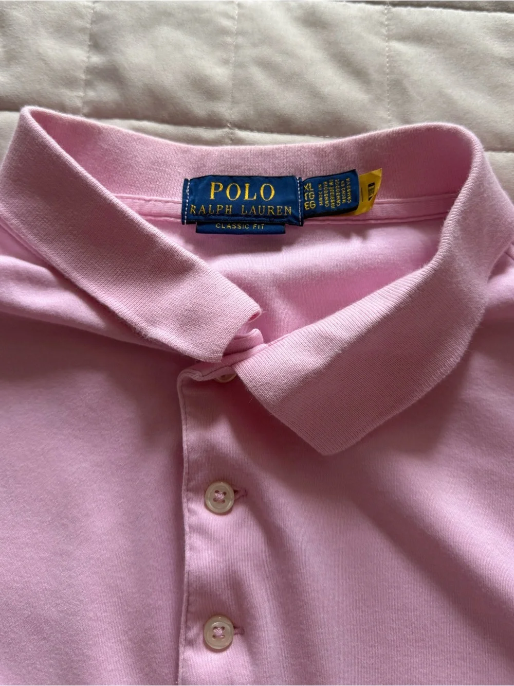 Ralph Lauren Light Pink Polo Shirt with Embroidered Pony